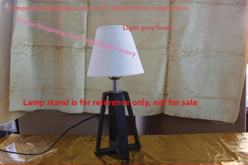 Šedé látkové tienidlo na stolnú lampu s E27