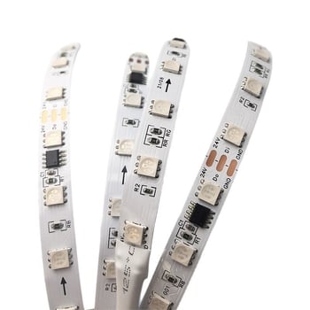 24V, 10 segmentov, 60 LED MT2811 viacfarebná silikonová LED páska pre náladové bary a pódiá