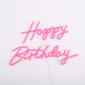 LED neónové písmená „Happy Birthday” – dekoratívne svetlo s nastaviteľnou jasou