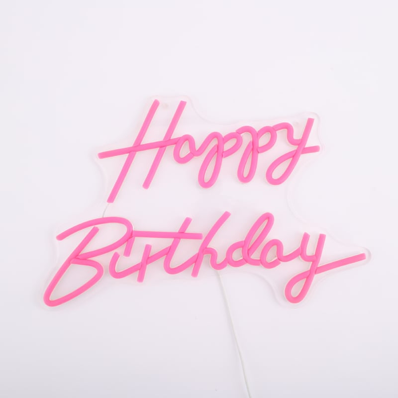 LED neónové písmená „Happy Birthday” – dekoratívne svetlo s nastaviteľnou jasou