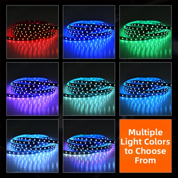 RGB externý IC LED pás s farebnou zmenou, 12V/24V, čierny zapustený profil, atmosferické osvetlenie priestorov