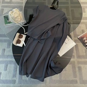 Letný dámsky dvojdielny set so sukňou — casual móda, elegantný, jednoduchý, zoštíhľujúci vzhľad