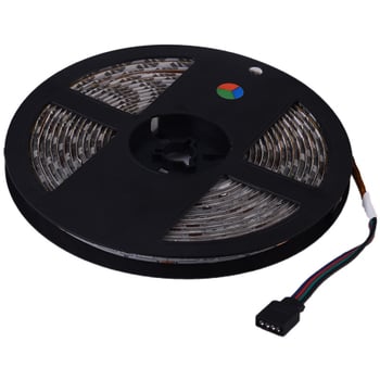 Samolepiaca RGB LED páska so hlasovým ovládaním, 12V, 5050 LED, 60 LED na rolke, 120° lúč, pre ambientné osvetlenie stropu v KTV/bar