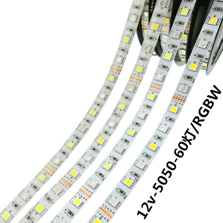 LED5050RGBW pásik, 5 m, RGBW teplá biela, 12–24 V