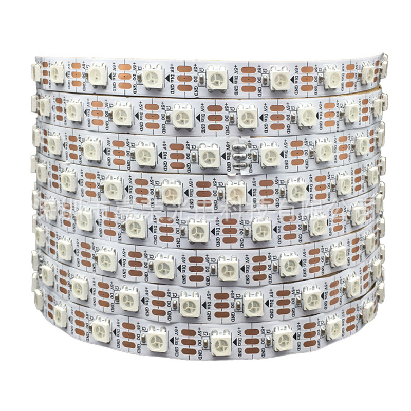 Inteligentný RGB LED pás s WS2811/WS2815, DMX512, flexibilný 5V/12V/24V, farebné efekty (model Jr-60554)