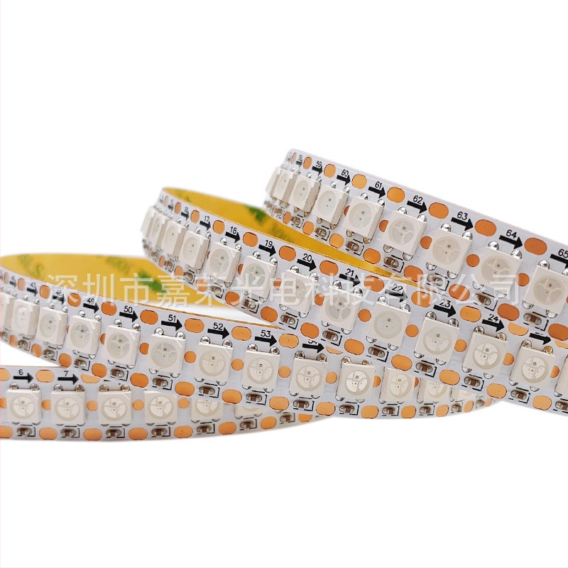 Inteligentný RGB LED pás s WS2811/WS2815, DMX512, flexibilný 5V/12V/24V, farebné efekty (model Jr-60554)