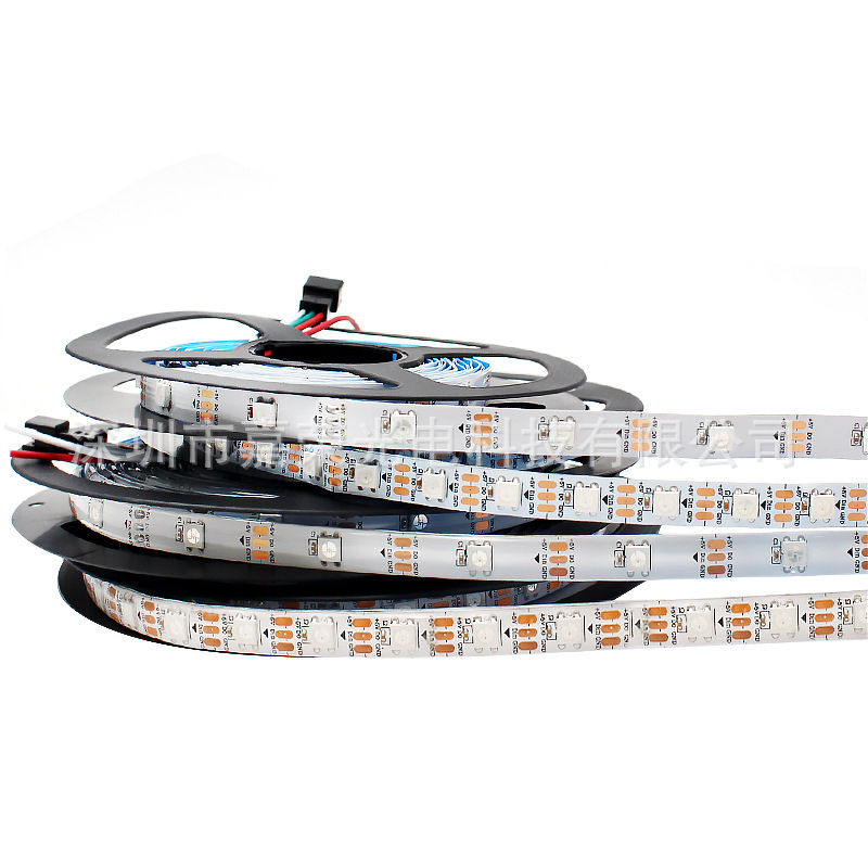 Inteligentný RGB LED pás s WS2811/WS2815, DMX512, flexibilný 5V/12V/24V, farebné efekty (model Jr-60554)