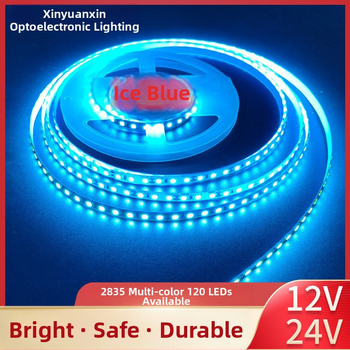 LED Mäkká svetelná páska, ľadovo modrá, 12V, 2835 LED, 120 LED, vnútorné osvetlenie