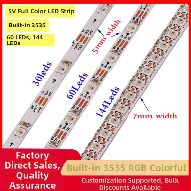 5V3535 Fantóm farby LED pás SK6812 WS2812B, plnofarebný RGB, úzka verzia, šírka 4–5 mm