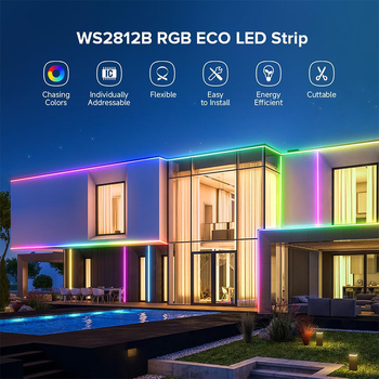 5V RGB LED pásik pre ambientné osvetlenie, programovateľný, s integrovaným IC, obnova prerušenia, 5050 RGB prispôsobiteľná inteligentná páska