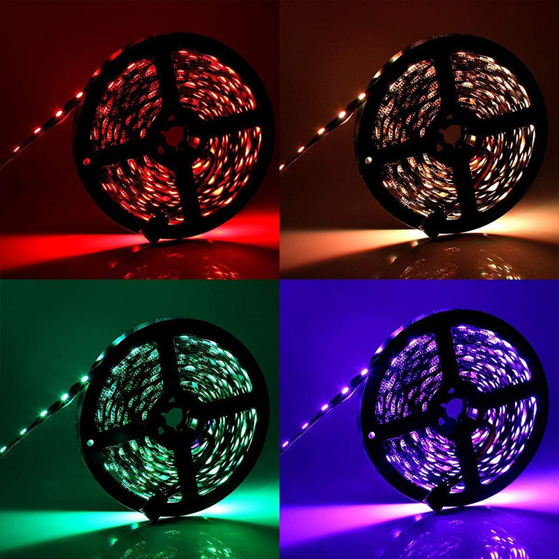 5V RGB LED pásik pre ambientné osvetlenie, programovateľný, s integrovaným IC, obnova prerušenia, 5050 RGB prispôsobiteľná inteligentná páska