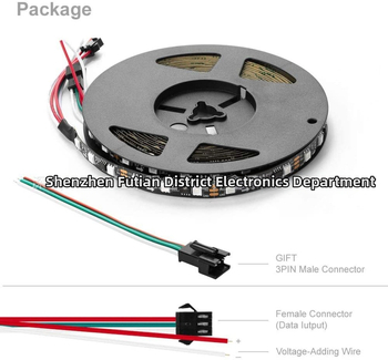 WS2811 IC vonkajšia holá doska RGB LED pásik, 12V, 5050 RGB, programovateľný, 60 LED