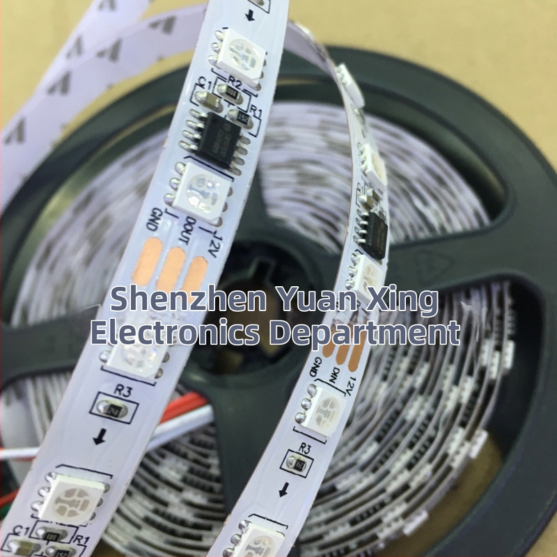 WS2811 IC vonkajšia holá doska RGB LED pásik, 12V, 5050 RGB, programovateľný, 60 LED