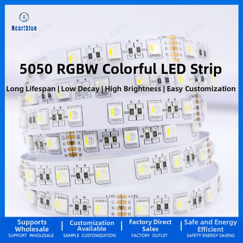 RGBW LED pás s 5050, štyri v jednom, nízke napätie 12V/24V, dĺžka 5 m