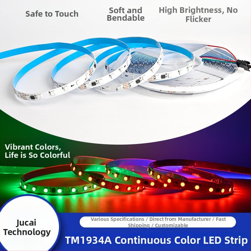 TM1934A 5050 RGB LED pás s externým IC, programovateľný plnofarebný LED pás, funkcia obnovenia z prerušenia