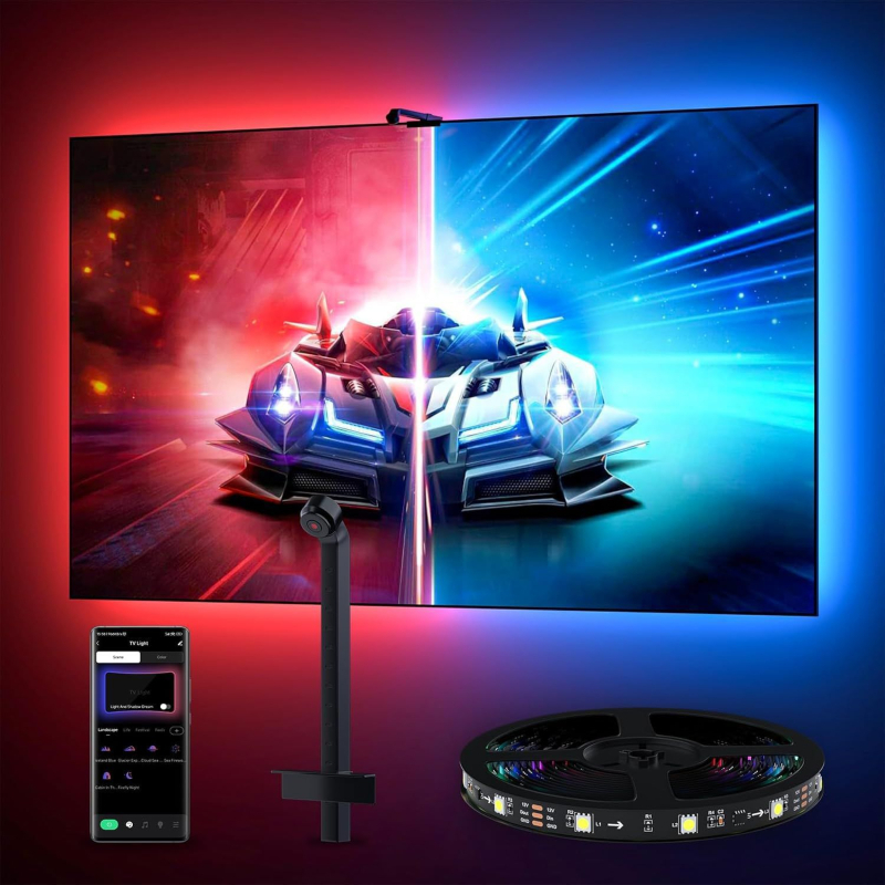 RGB LED pás pre televízor s Bluetoothom, synchronizácia s obrazovkou, atmosférické osvetlenie pre hudbu