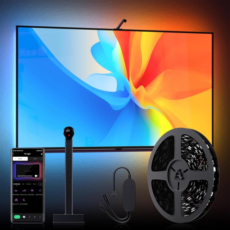 RGB LED pás pre televízor s Bluetoothom, synchronizácia s obrazovkou, atmosférické osvetlenie pre hudbu