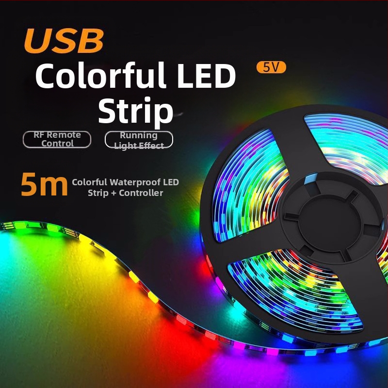 WS8BLED 5050 RGB LED pás s vstavaným IC, stmievateľný a programovateľný 5V WS2812B