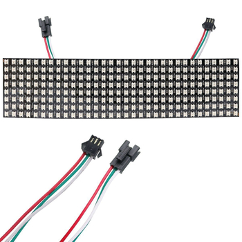 Pružný plnofarebný RGB pixelový displej WS2812B SK6812 – pixelová matica 8×32, 16×16, 8×8