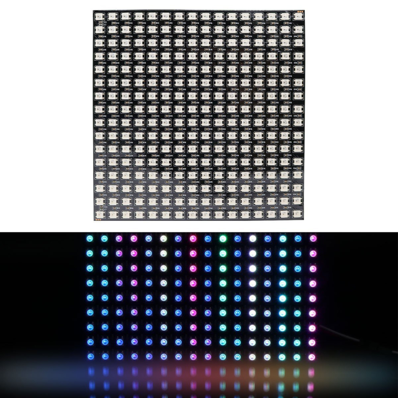 Pružný plnofarebný RGB pixelový displej WS2812B SK6812 – pixelová matica 8×32, 16×16, 8×8