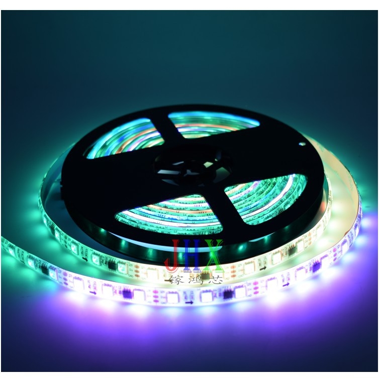 WS2811 20-segmentový 5050 RGB LED pásik, 60 LED, 12V stmievateľný