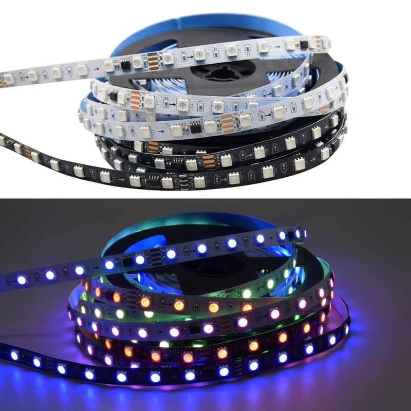 XQZM LED pásik, YP séria (model YPLJ), 5V, 12W, dĺžka 5 m, vodotesný, 2835 LED, uhol lúča 120°, stmievateľný, CRI 80–90
