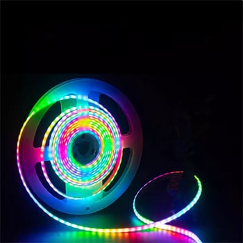 5V pružná COB farebná LED páska, 10 mm, RGB plné farby s efektom naháňajúceho svetla pre atmosféru
