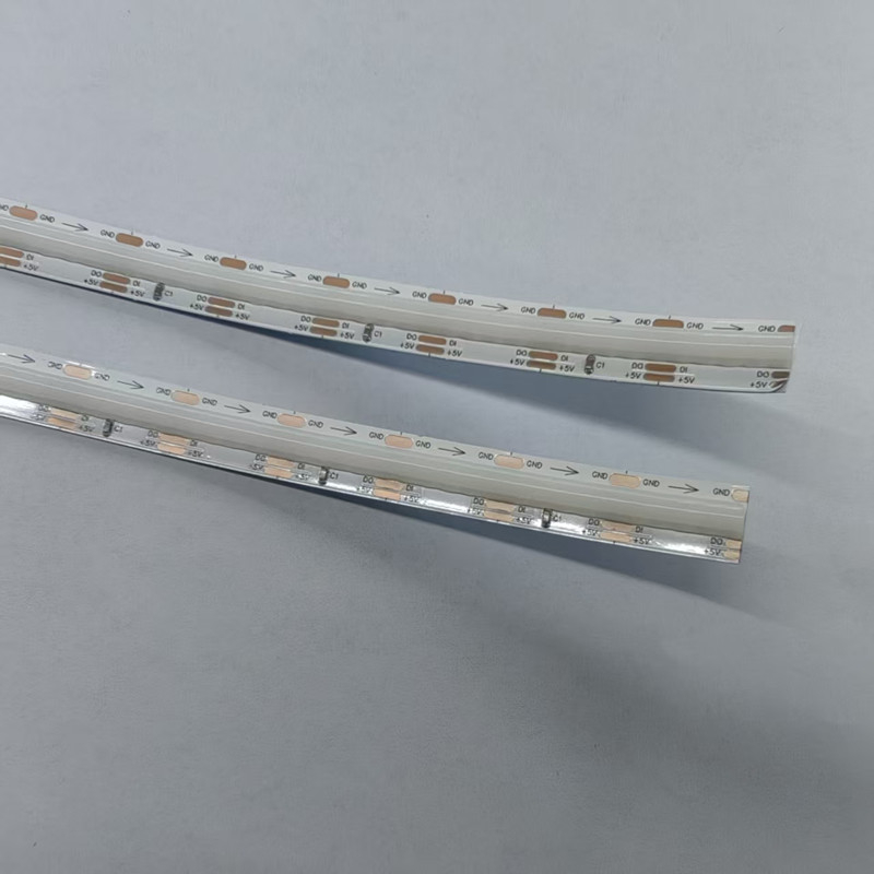 5V pružná COB farebná LED páska, 10 mm, RGB plné farby s efektom naháňajúceho svetla pre atmosféru