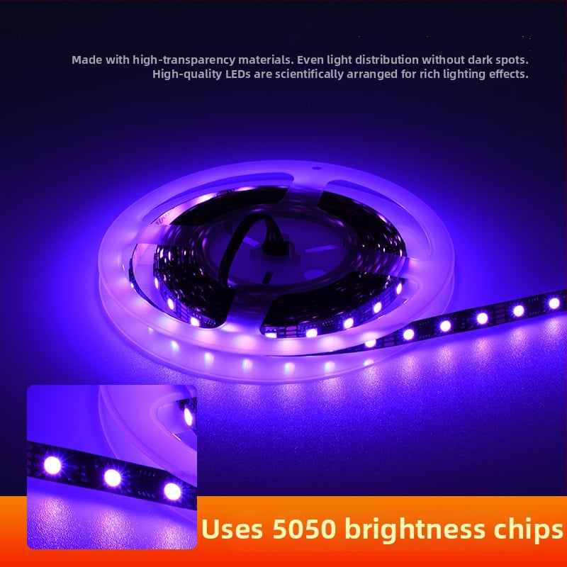 Nízkonapäťová LED páska 5V/12V, RGB 2812, vonkajšia 5050, farebná atmosférická lišta