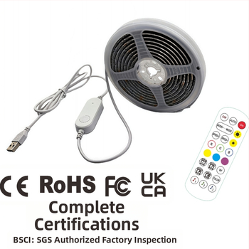 USB RGB LED pás pre nábytok s Bluetooth aplikáciou, 5-12V