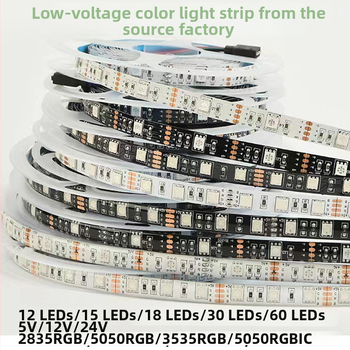 RGB LED pás s pružným farebným osvetlením, 5V/12V/24V/36V, do spálne, do obývačky, na dvore a na pozadie televízora