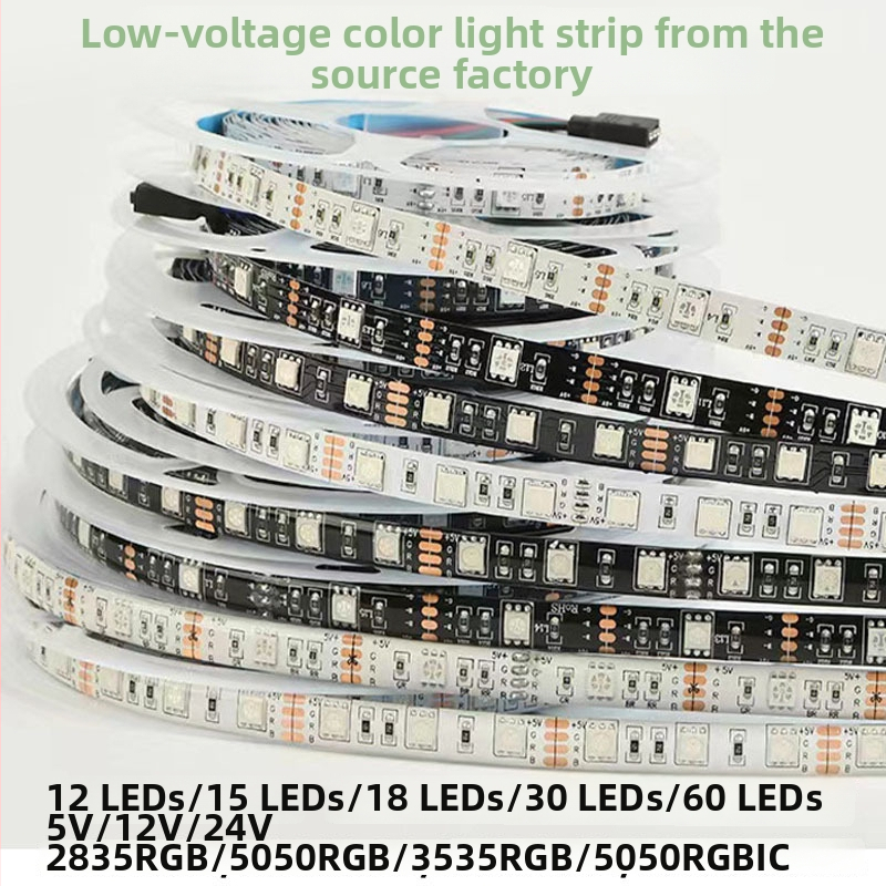 RGB LED pás s pružným farebným osvetlením, 5V/12V/24V/36V, do spálne, do obývačky, na dvore a na pozadie televízora