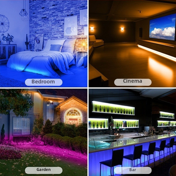 RGB LED pásik 5050 s flexibilnou doskou, 24-tlačidové diaľkové ovládanie, televízne atmosférové osvetlenie a domáci dekor, farby menia sa