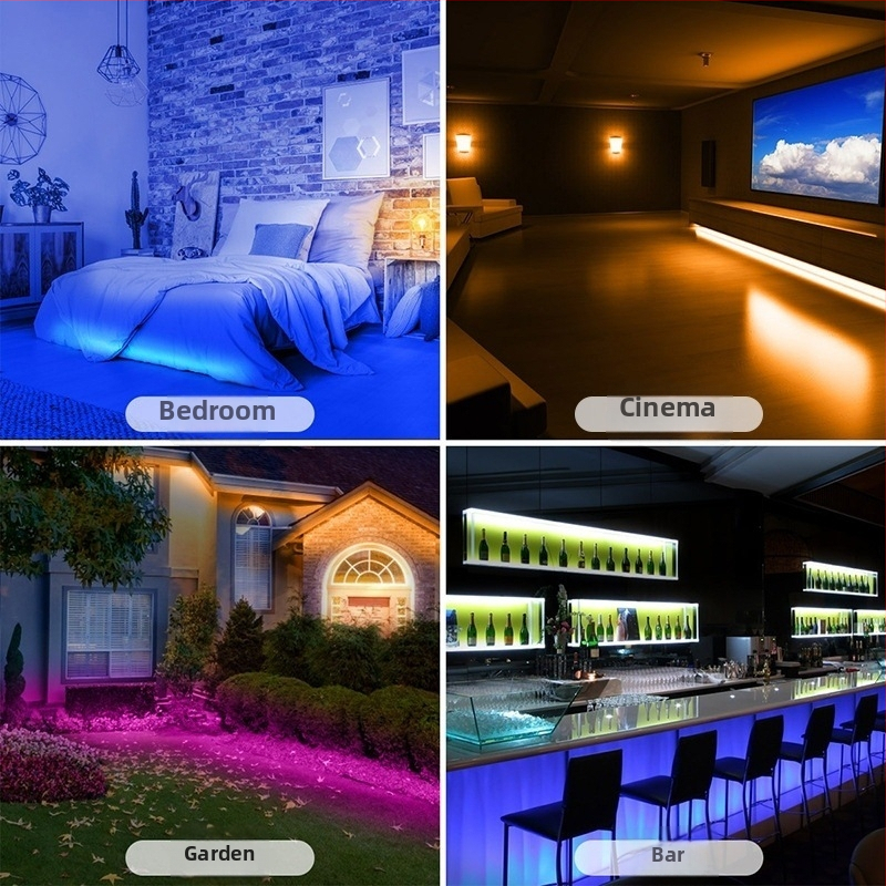 RGB LED pásik 5050 s flexibilnou doskou, 24-tlačidové diaľkové ovládanie, televízne atmosférové osvetlenie a domáci dekor, farby menia sa