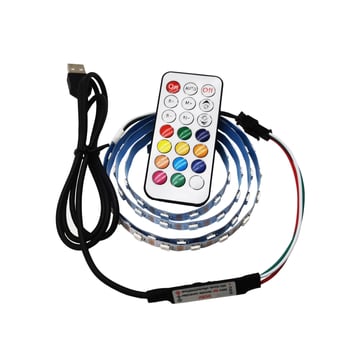 RGB vodotesný LED pás, dĺžka 1 m, 5050 LED, 12V, model 2811, vstavaný IC