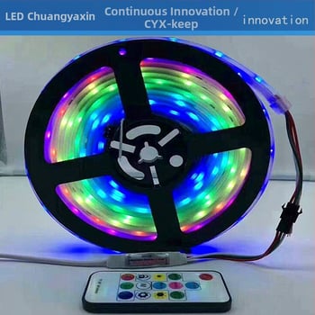 RGB vodotesný LED pás, dĺžka 1 m, 5050 LED, 12V, model 2811, vstavaný IC