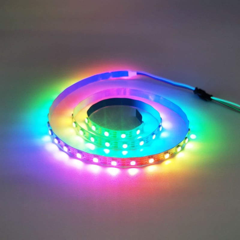 RGB vodotesný LED pás, dĺžka 1 m, 5050 LED, 12V, model 2811, vstavaný IC
