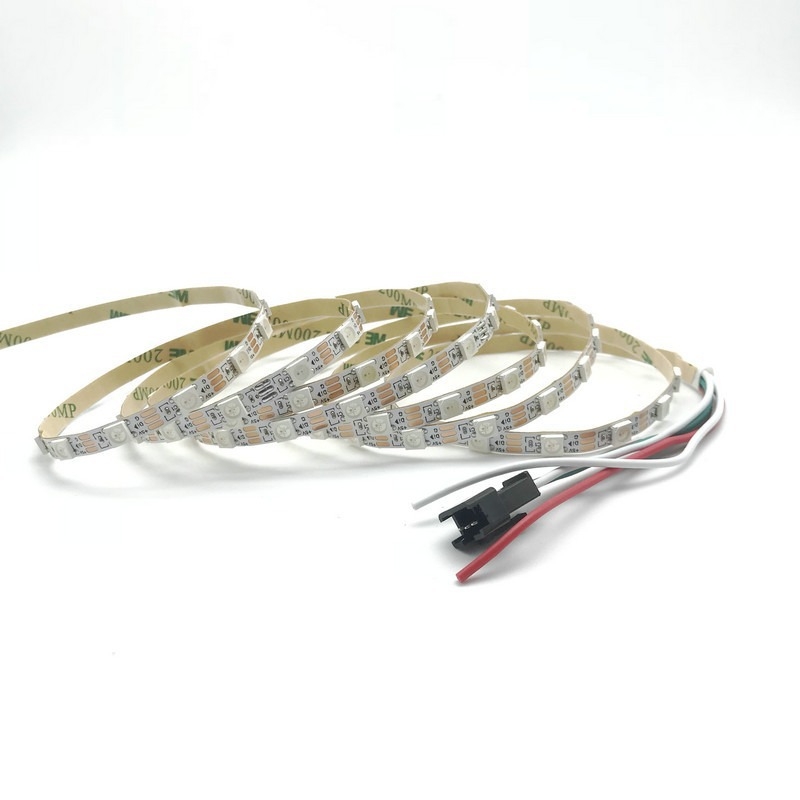 WS2812B RGB LED pás — úzka 5 mm, 60 LED 5050, vstavaný IC, diaľkové ovládanie, 3535RGB Mäkké svetlo