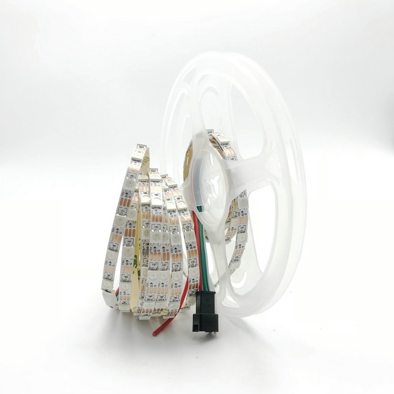 WS2812B RGB LED pás — úzka 5 mm, 60 LED 5050, vstavaný IC, diaľkové ovládanie, 3535RGB Mäkké svetlo