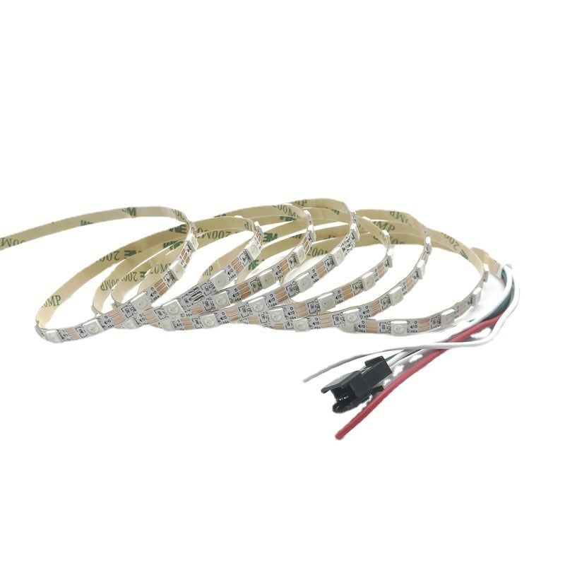 WS2812B RGB LED pás — úzka 5 mm, 60 LED 5050, vstavaný IC, diaľkové ovládanie, 3535RGB Mäkké svetlo