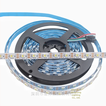 SK6812 RGBW 4-v-1 LED pás s integrovaným IC, 5V DC, 60 LED, dĺžka 5 m, programovatelná, stmievateľná, diaľkové ovládanie, vodeodolný, pre bielu dosku/čiernu dosku