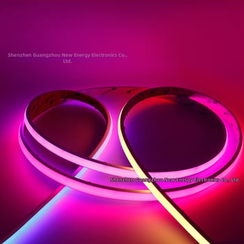 RGB COB LED pásik, vonkajší IP67 vodotesný, stmievateľný s inteligentnou hlasovou kontrolou, 24V, dĺžka 5 m, šírka 12 mm, 90 CRI, 12 W/m, 720 LED, uhol lúča 180°
