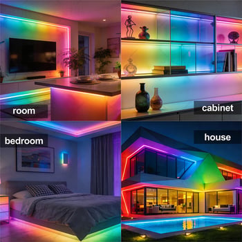 WS2811 RGB pás 12V, 5050, môžete odrezať na segmenty, 3 LED na riadič, farebné prechody svetla