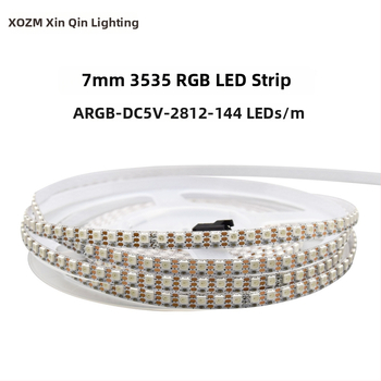 RGB farebný LED pás, 160 LED, 2835, 5V, dĺžka 1000 mm, šírka 5 mm, lúč 120°, stmievateľný, CE certifikát, Nie je vodotesný, Séria: Farebné zvýraznenie, Značka: XQZM