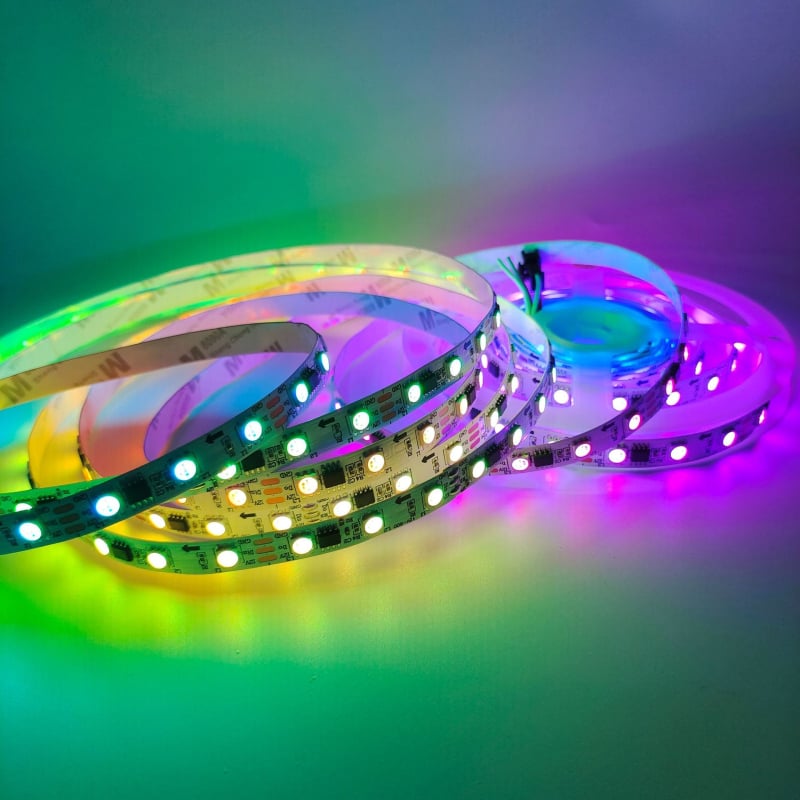 LED pás s nízkym napätím 12V RGBIC 5050, 60 LED, trojvodičový efekt toku farieb, pre herné bary a KTV atmosféru