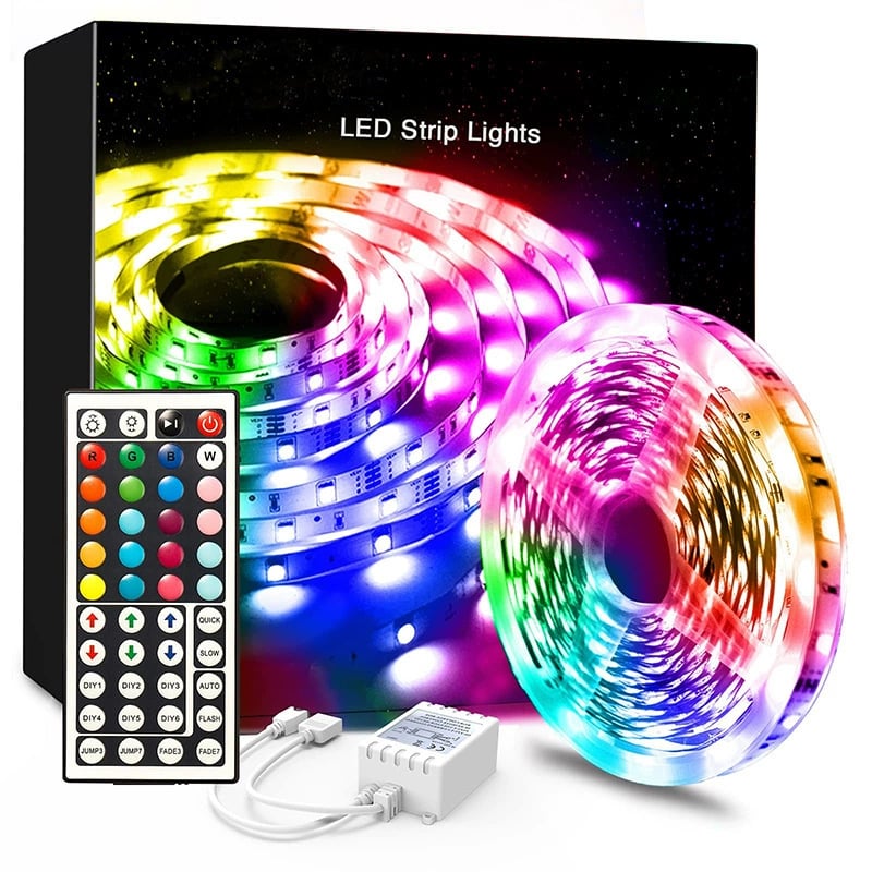 RGB LED pásiková súprava 5050 so zmenou farieb, Bluetooth a Wi-Fi graffiti ovládač, blisterové balenie, LED so stmievateľnosťou