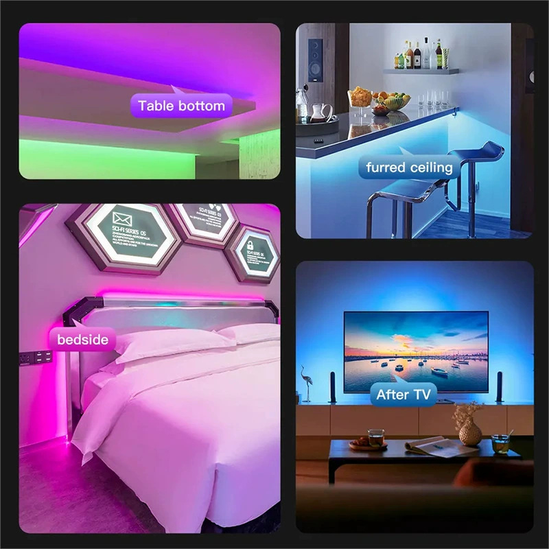 RGB LED pásiková súprava 5050 so zmenou farieb, Bluetooth a Wi-Fi graffiti ovládač, blisterové balenie, LED so stmievateľnosťou