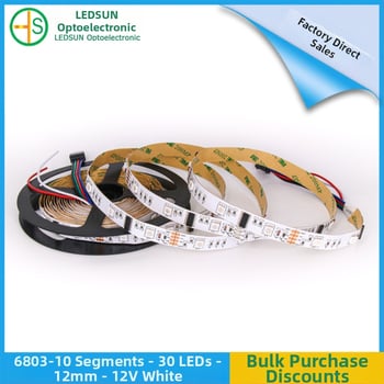 5050 RGB adresný LED pásik 12V, 6803IC, vysoká svietivosť, meniace sa farby, efekt prúdového vodopádu