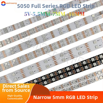 RGB LED pás 5050 s diaľkovým ovládaním a ovládaním cez mobilnú aplikáciu, hudobná synchronizácia, strihateľný na požadovanú dĺžku, mimoriadne jasný