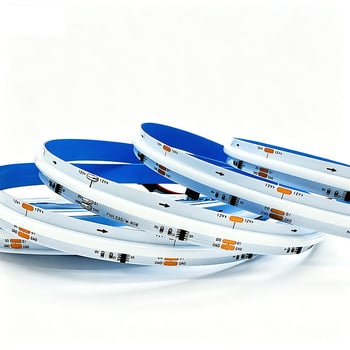 COB RGB LED pásik – Štyri v jednom RGBWW, 5V/12V/24V, 576 LED, lúč 150°, stmievateľný, životnosť 50 000 h, dekorácia do atmosféry